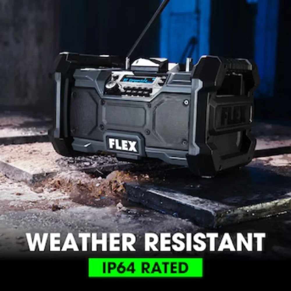 FLEX Water Resistant Cordless Jobsite Radio - Picture 4 of 5